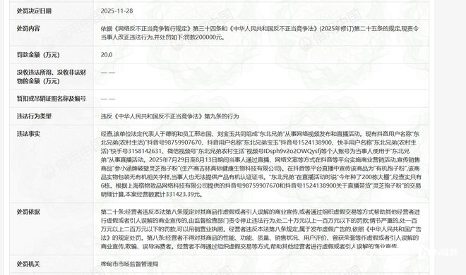 东北兄弟虚假宣传被罚！种植户反映其尚未履约当地称将核实(图1)