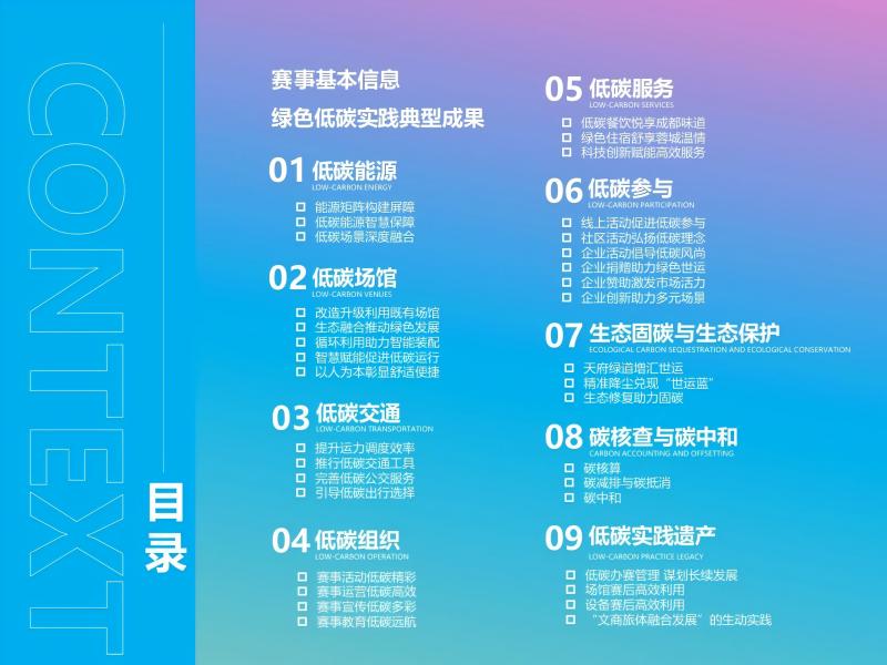 成都世运会绿色低碳办赛报告正式发布(图1)